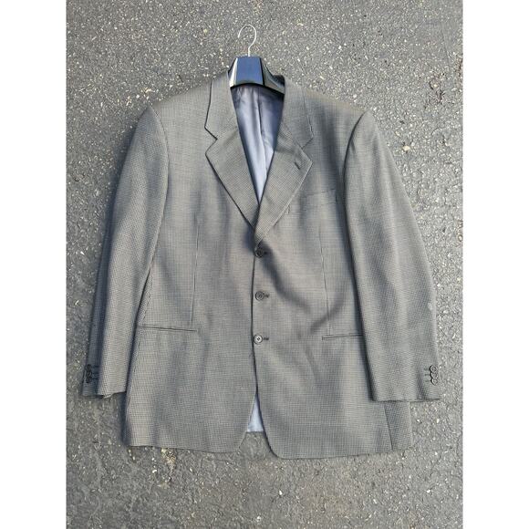 Vintage Giorgio Armani Mani Men's Wool Blend Blazer Jacket Gray 44R - Picture 1 of 2
